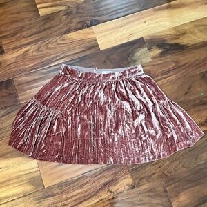 Madewell Crushed Velvet Skin Blend Mini Skirt